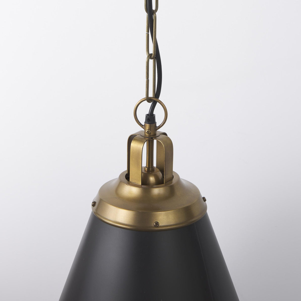 Mercana Fenton 18.0L x 18.0W x 23.0H Black W/Antiqued Gold Accents Pendant Light