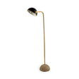 Mercana Denmark (55.1"H) Black/Gold Concrete Base Metal Shade Floor Lamp