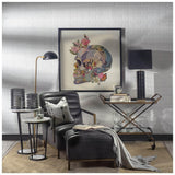 Mercana Denmark (55.1"H) Black/Gold Concrete Base Metal Shade Floor Lamp