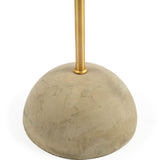 Mercana Denmark (55.1"H) Black/Gold Concrete Base Metal Shade Floor Lamp