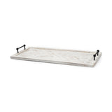 Mercana Alfred 35L x 16W Natural Wooden Herringbone Rectangular Tray