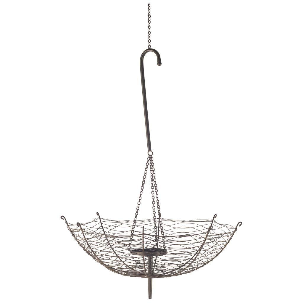 Mercana Rihanna III Large Black Metal Umbrella Candle Holder Lantern