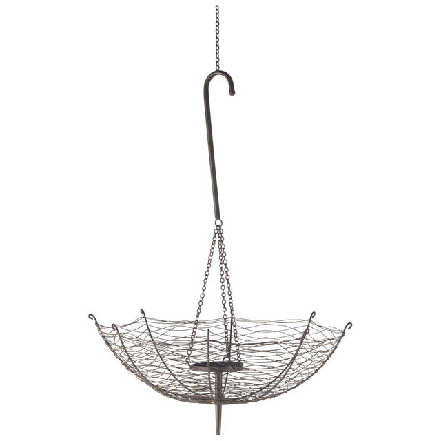 Mercana Rihanna III Large Black Metal Umbrella Candle Holder Lantern