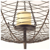 Mercana Rihanna III Large Black Metal Umbrella Candle Holder Lantern