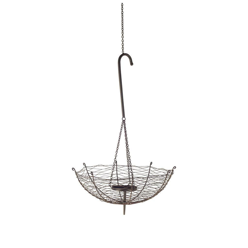 Mercana Rihanna II Medium Black Metal Umbrella Candle Holder Lantern