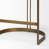Mercana Hollyfield II Black Leather Seat Gold Metal Base Counter Stool