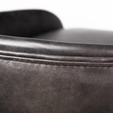 Mercana Hollyfield II Black Leather Seat Gold Metal Base Counter Stool