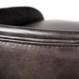 Mercana Hollyfield II Black Leather Seat Gold Metal Base Bar Stool