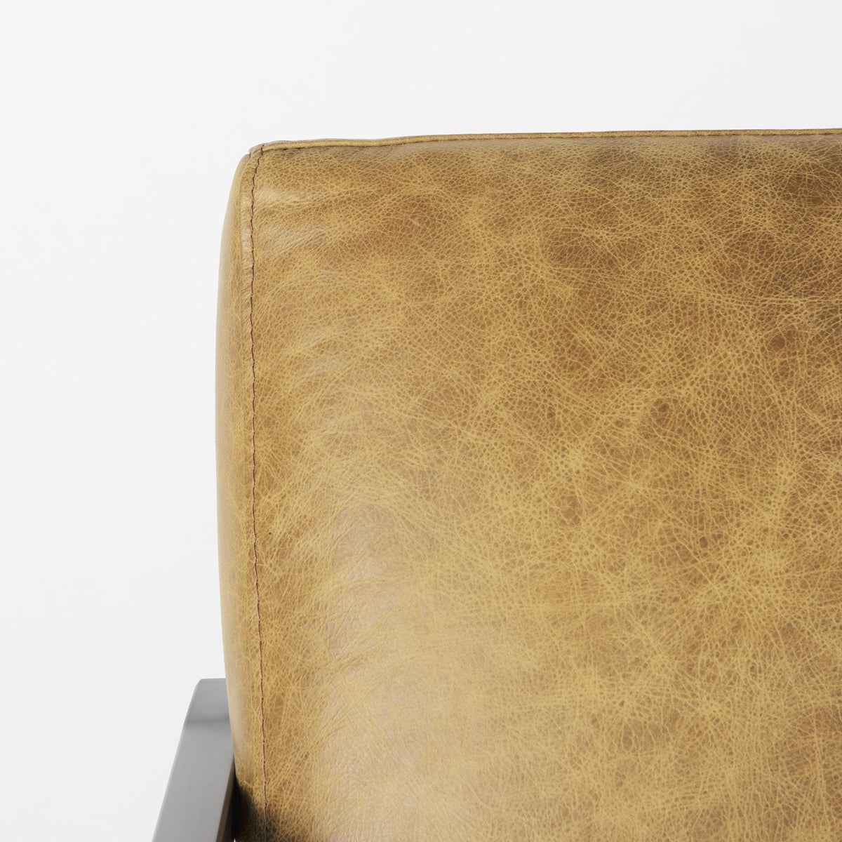 Mercana Armelle II Brown Leather Seat w/Gray Metal Frame Accent Chair