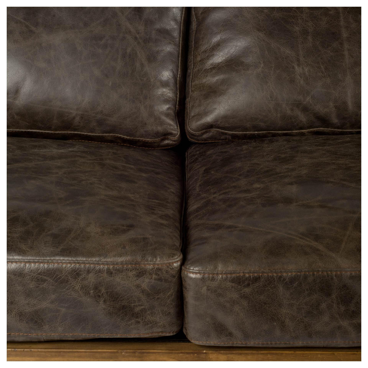 Mercana Colburne II 96" Brown Leather Three Seater Sofa