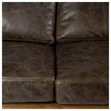 Mercana Colburne II 96" Brown Leather Three Seater Sofa