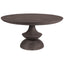 Mercana Crossman 60" Round Dark Brown/Gray Solid Wood Table Top & Base Dining Table