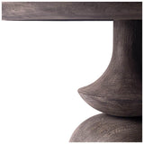 Mercana Crossman 60" Round Dark Brown/Gray Solid Wood Table Top & Base Dining Table