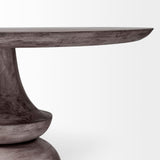 Mercana Crossman 60" Round Dark Brown/Gray Solid Wood Table Top & Base Dining Table