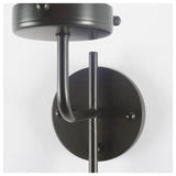 Mercana Bougeoir I I 8x20 Gray Metal Cylindrical Glass Shade Wall Sconce