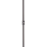 Mercana Anna (26"x14") Hanging Gun-Metal w/ Clear Glass Rods Six Bulb Chandelier