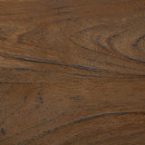 Mercana Etienne 26.25" Seat Height Brown Wood Seat Black Metal Base Stool