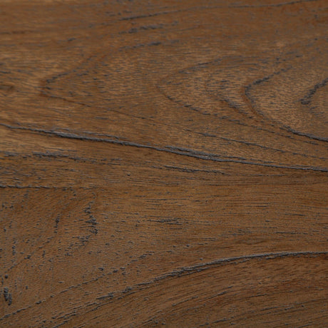 Mercana Etienne 26.25" Seat Height Brown Wood Seat Black Metal Base Stool