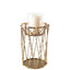 Mercana Othello II Short Antiqued Brass Metal Table Candle Holder