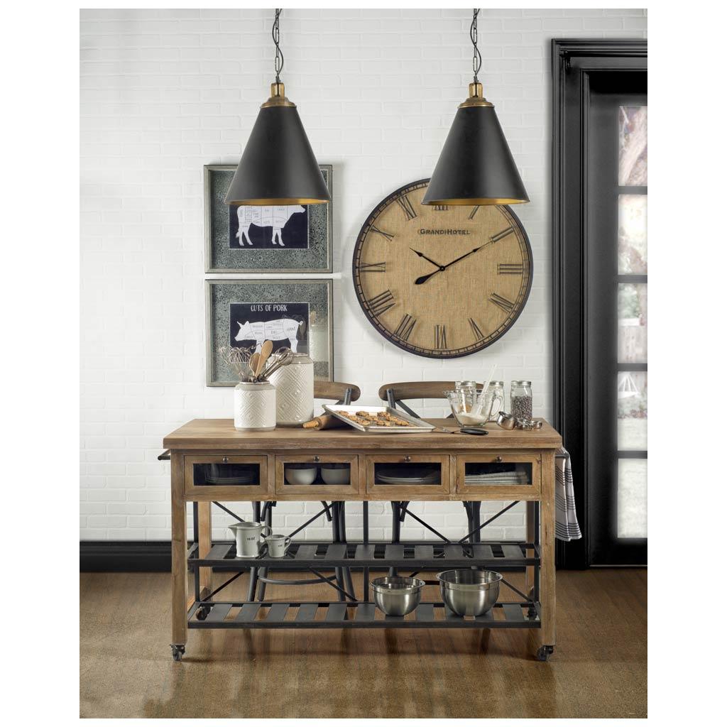 Mercana Orville Black Metal Pipe Five Tealight Table Candle Holder