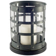 Mercana Oliver Black Metal/Glass Caged Table Candle Holder