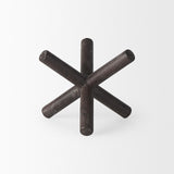 Mercana Astericks III (Small) 6L x 6W Brown Metal Decor Object