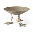 Mercana Chadwick II 13L x 13W Gold Metal Webbed Feet Bowl