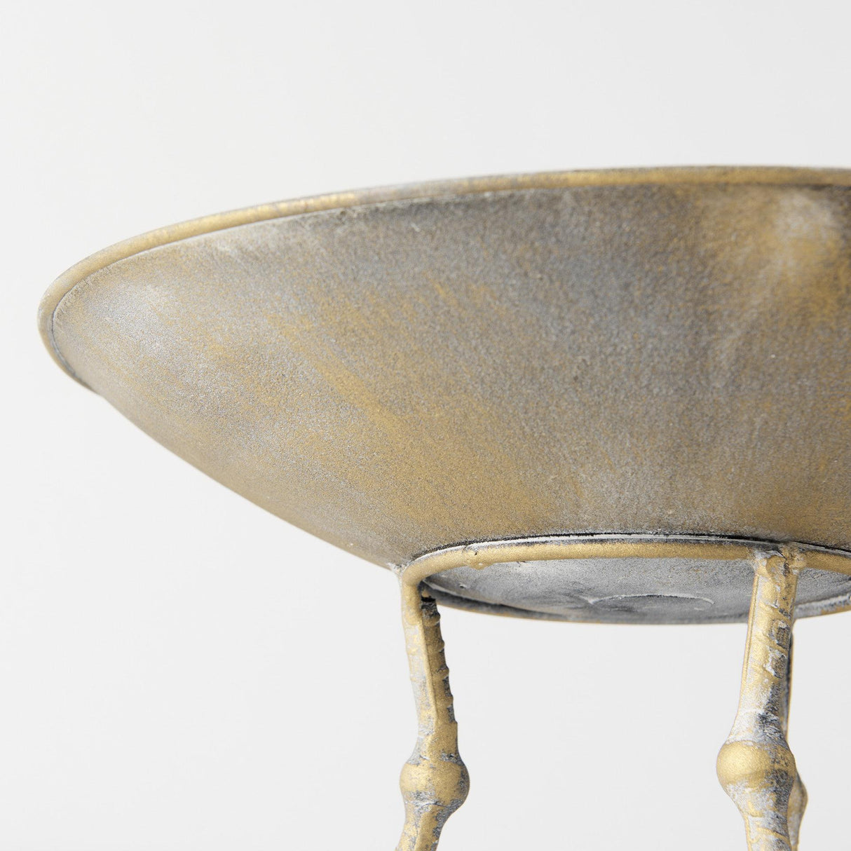 Mercana Chadwick II 13L x 13W Gold Metal Webbed Feet Bowl