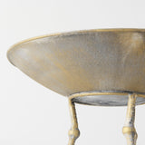Mercana Chadwick II 13L x 13W Gold Metal Webbed Feet Bowl