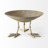 Mercana Chadwick II 13L x 13W Gold Metal Webbed Feet Bowl