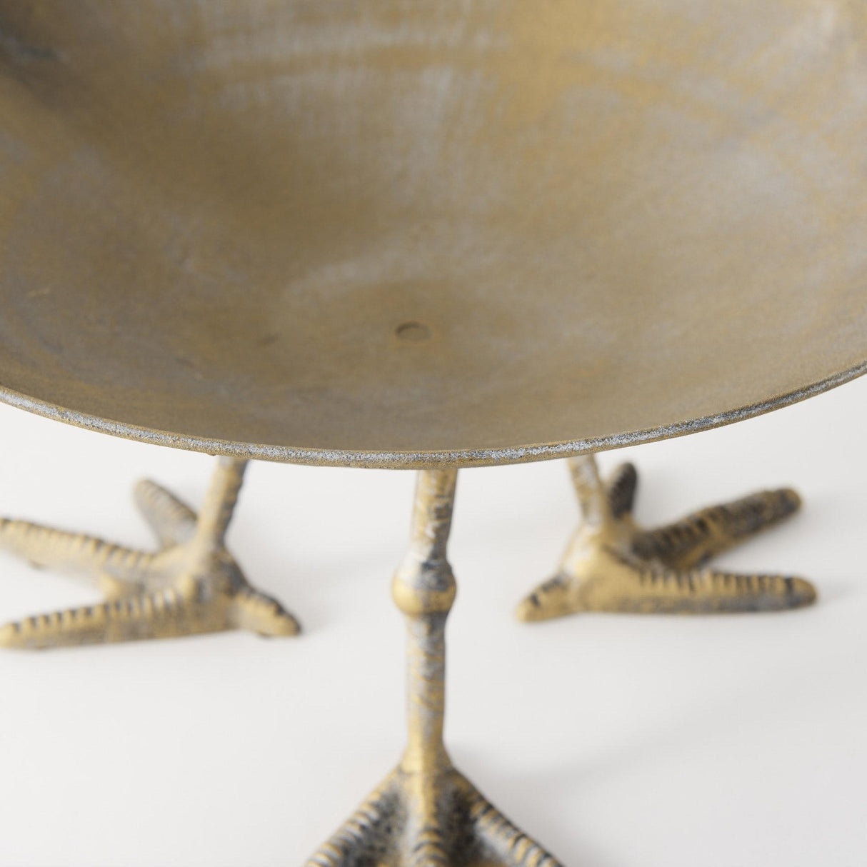 Mercana Chadwick II 13L x 13W Gold Metal Webbed Feet Bowl
