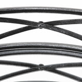 Mercana Piers (Set of 2) Black Metal Mirrored Round Trays