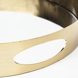 Mercana Serkis 15L x 15W Gold Metal Mirrored Base Round Tray