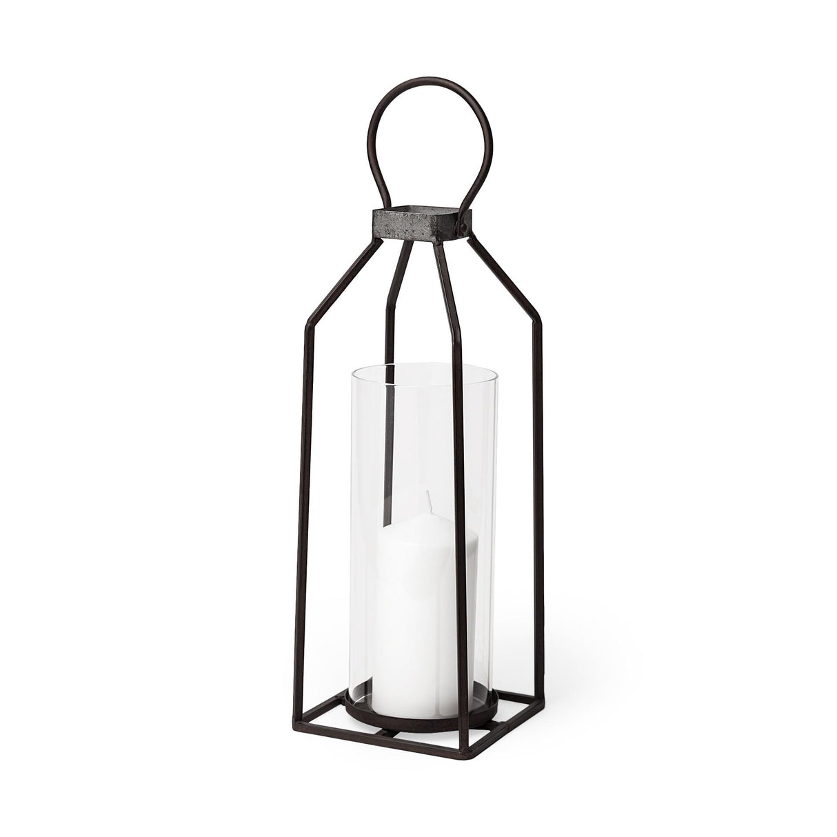 Mercana Kingston I Large Rustic Metal Framed Table Candle Holder