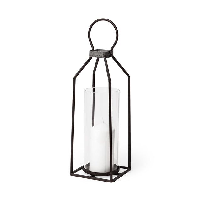 Mercana Kingston I Large Rustic Metal Framed Table Candle Holder