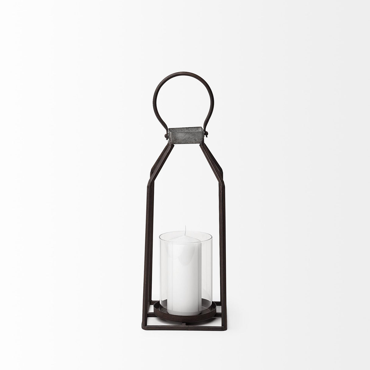 Mercana Kingston II Small Rustic Metal Framed Table Candle Holder