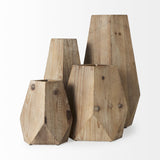 Mercana Allen I Large Natural Wooden Base Oval Vase