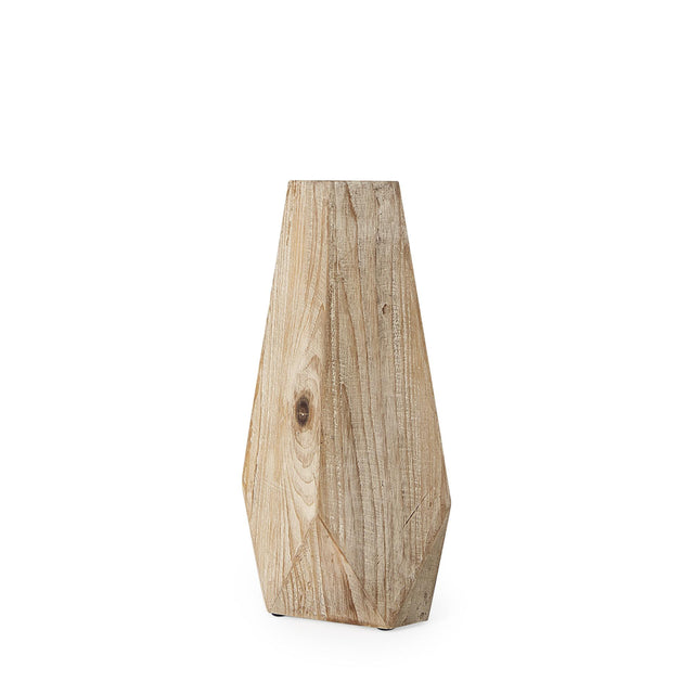 Mercana Allen II Small Natural Wooden Base Oval Vase