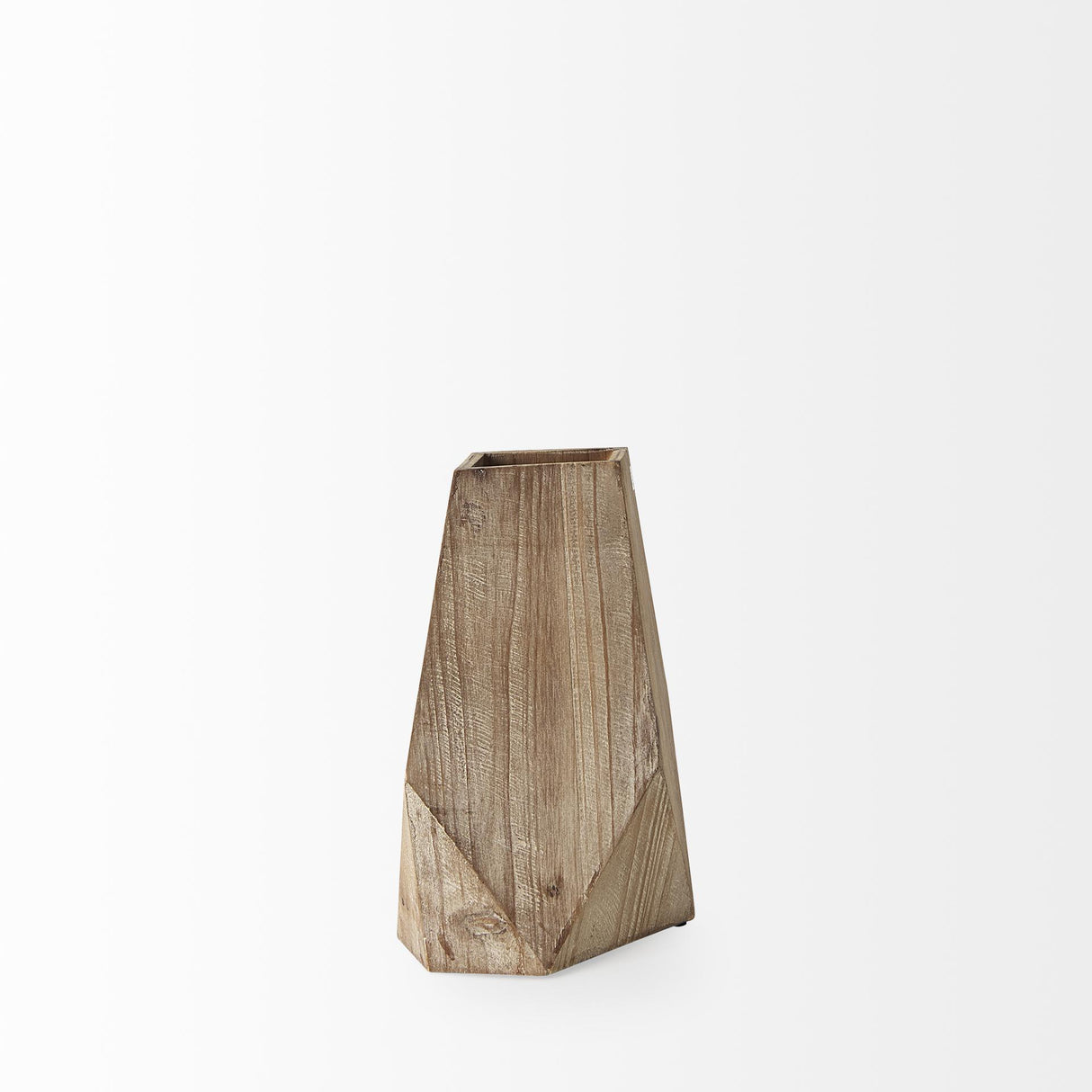 Mercana Allen III Tall Natural Wooden Base Oval Vase