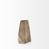 Mercana Allen III Tall Natural Wooden Base Oval Vase
