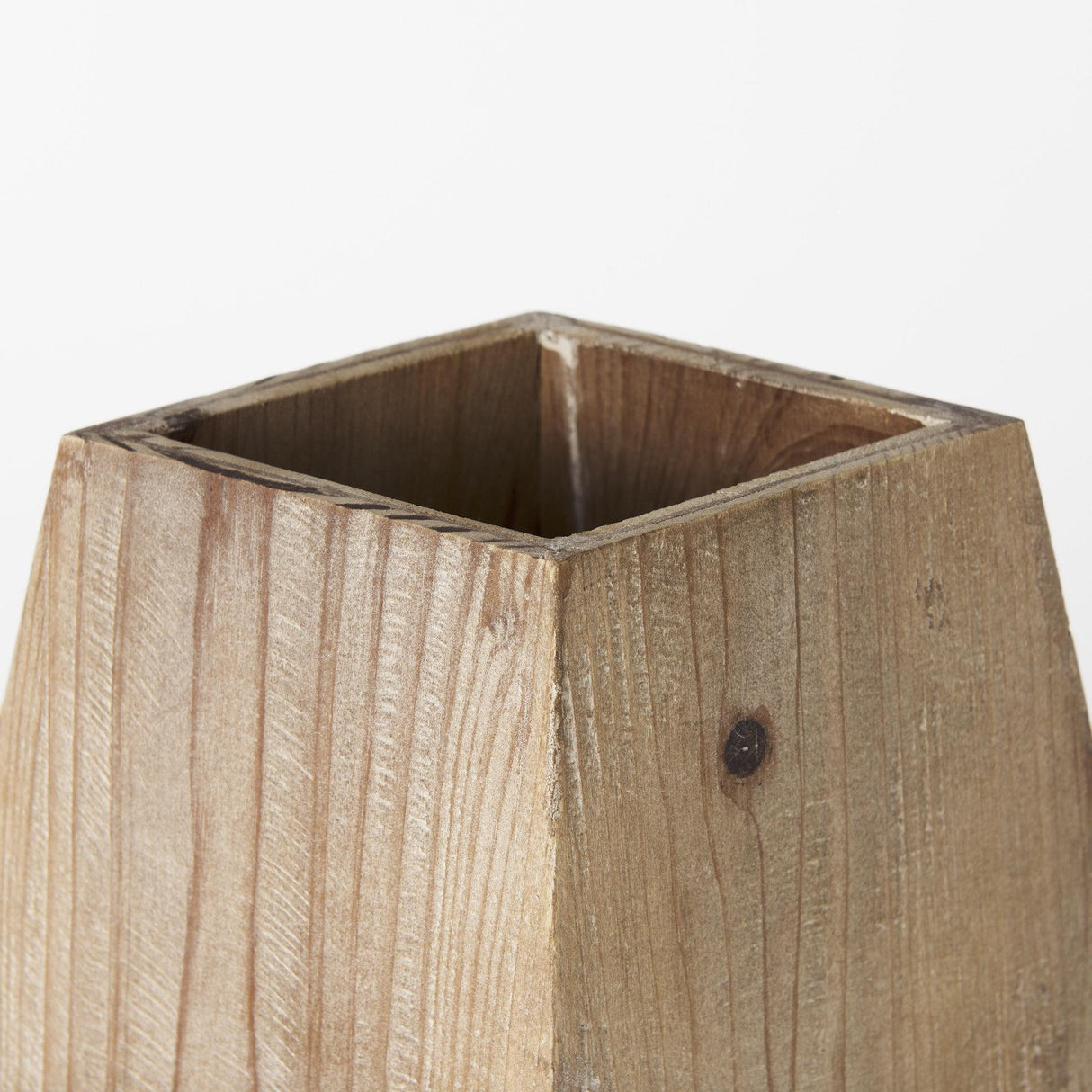 Mercana Allen III Tall Natural Wooden Base Oval Vase