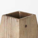 Mercana Allen III Tall Natural Wooden Base Oval Vase