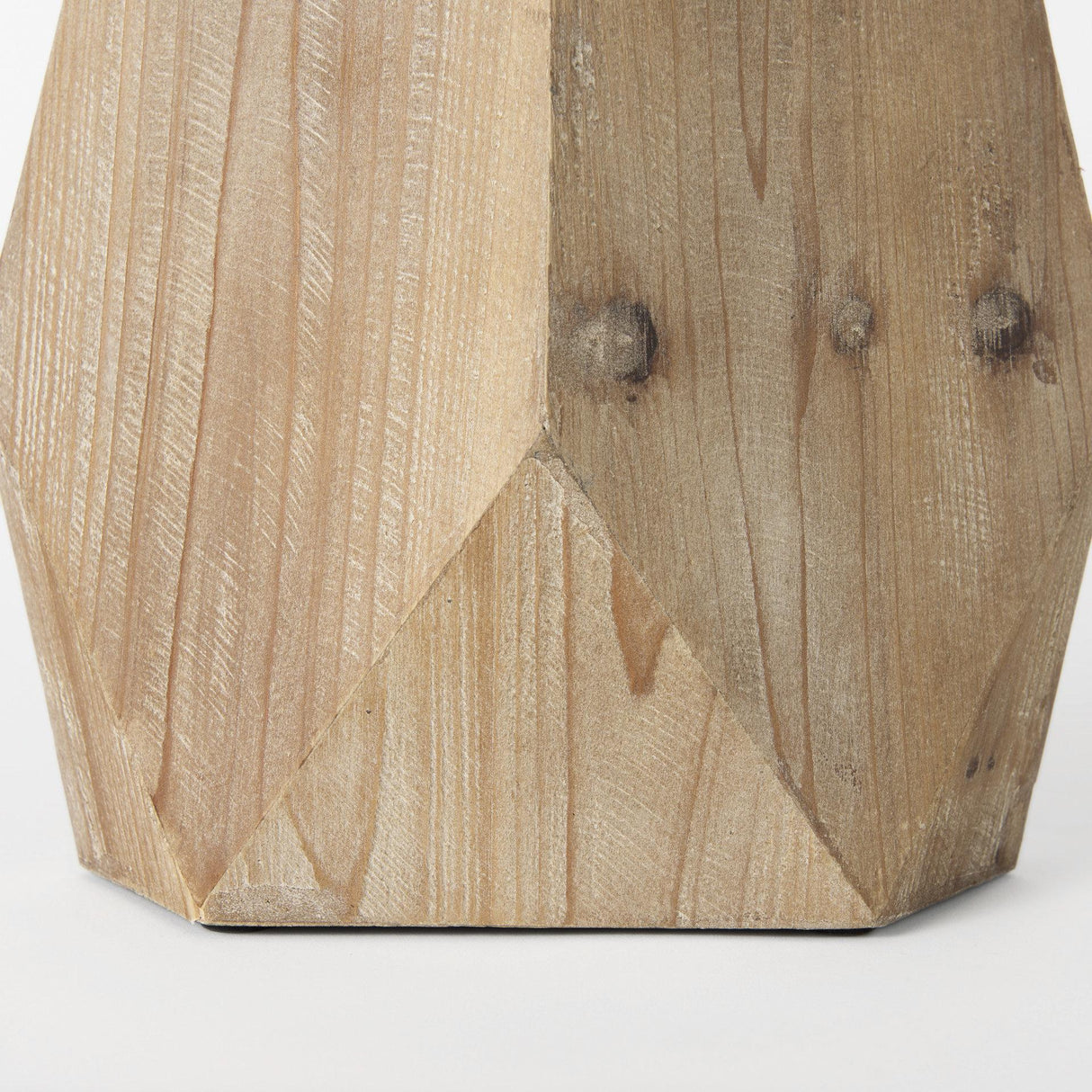 Mercana Allen III Tall Natural Wooden Base Oval Vase