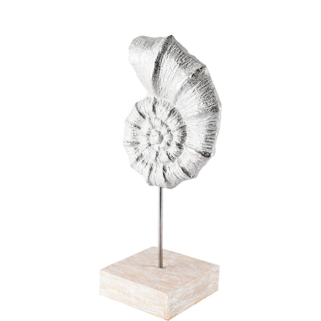 Mercana Cockle 5L x 4W White Coastal Iron Sea Shell