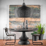 Mercana Camila (40"x31") Black Metal Mesh-Style Four Bulb Chandelier