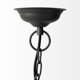 Mercana Camila (40"x31") Black Metal Mesh-Style Four Bulb Chandelier