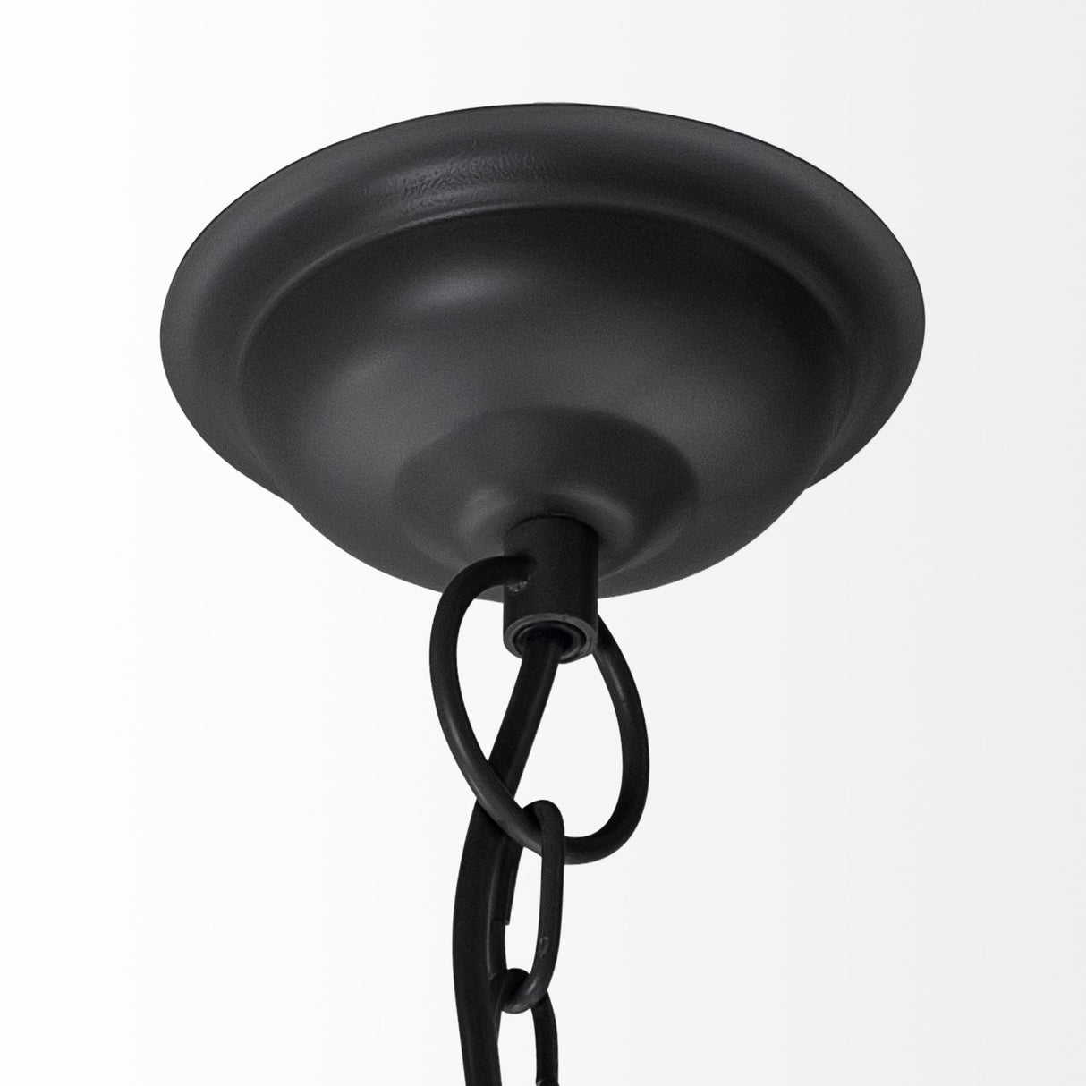 Mercana Camila (40"x31") Black Metal Mesh-Style Four Bulb Chandelier