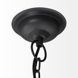 Mercana Camila (40"x31") Black Metal Mesh-Style Four Bulb Chandelier