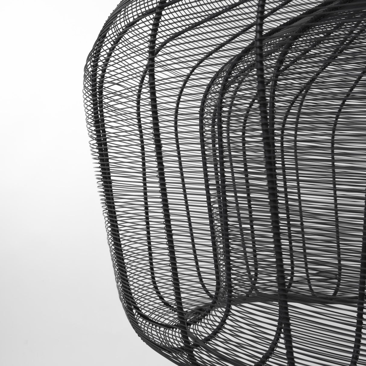 Mercana Camila (40"x31") Black Metal Mesh-Style Four Bulb Chandelier