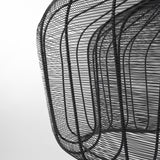 Mercana Camila (40"x31") Black Metal Mesh-Style Four Bulb Chandelier
